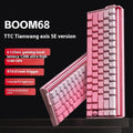 BOOM68 compact mechanical keyboard with RGB backlighting in green magic blade colour with TTC King Axis SE switches.