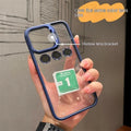 Metal hollow lens bracket phone case for iPhone 11-14 Pro Max, hard shell PC and metal, available in multiple colours