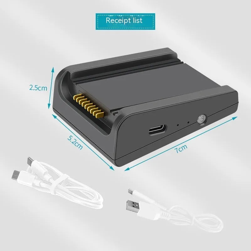 Black DJI Air 3 USB charger, 86g, 7x5.2x2.5cm, with USB-A to USB-C and USB-C to USB-C cables