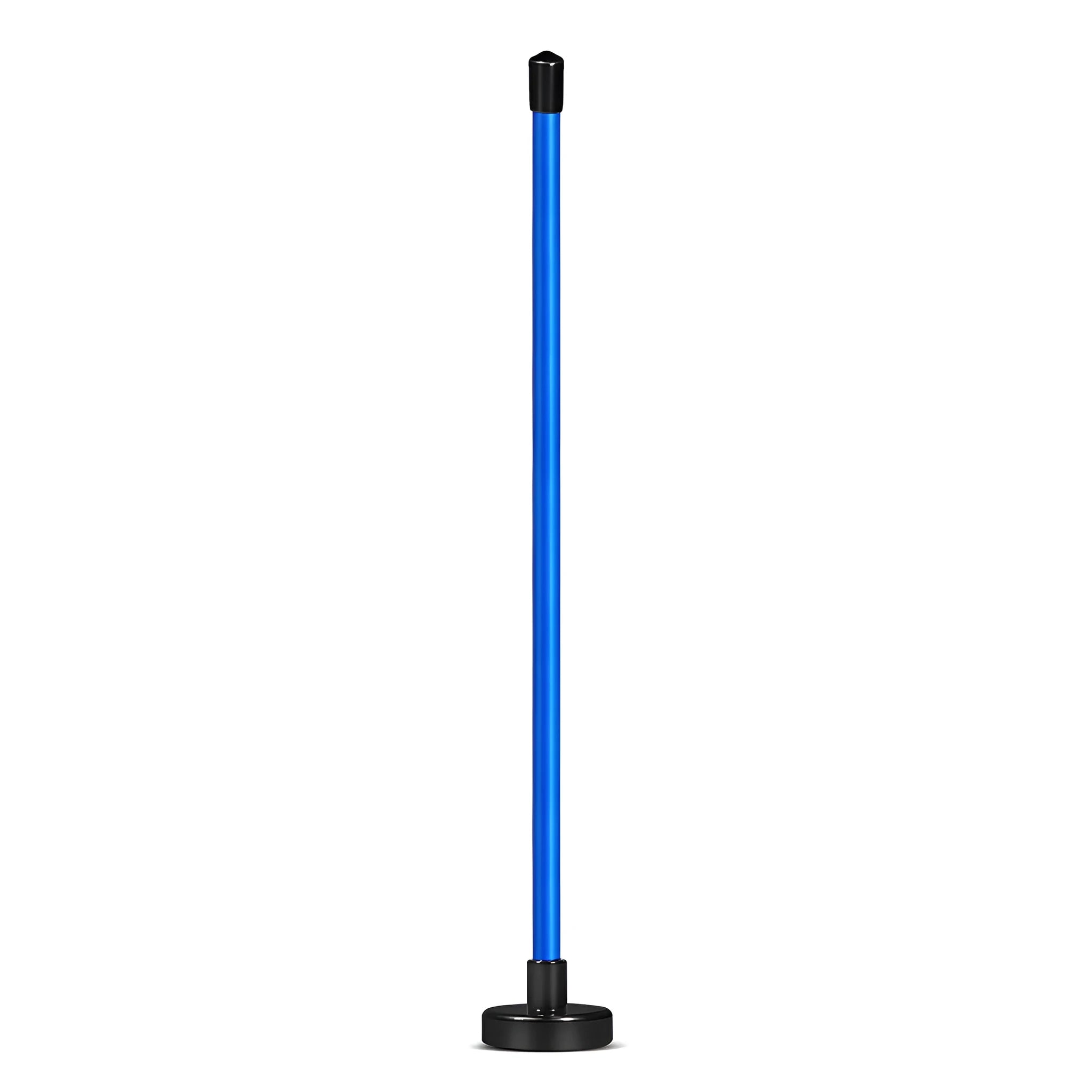 Aluminium alloy magnetic baseball bar golf swing trainer alignment tool in blue or red colour options.