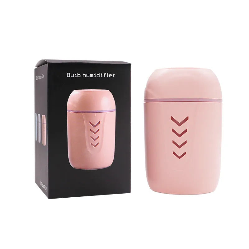 Portable car humidifier with columnar design and 200ml water capacity