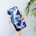 Colourful stone pattern soft back cover case for iPhone XR, XS, 8, 7, 6 and 6s Plus models