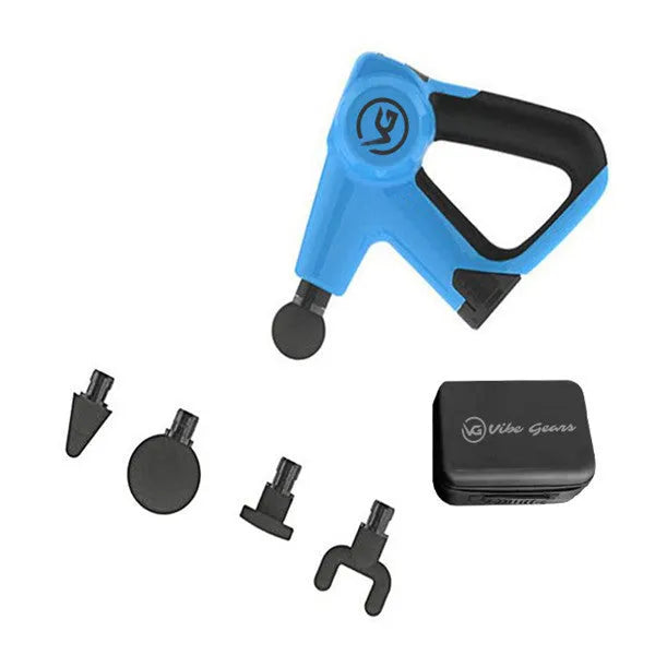 Plastic fascia gun muscle relaxation massager, 35.0 cm x 24.0 cm x 10.05 cm, in blue, red or white with AU, EU or US plug