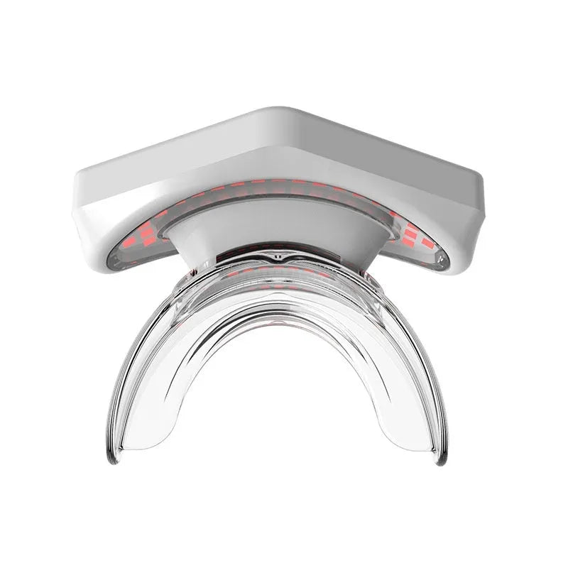 White plastic red light lip care instrument with rechargeable battery for home use