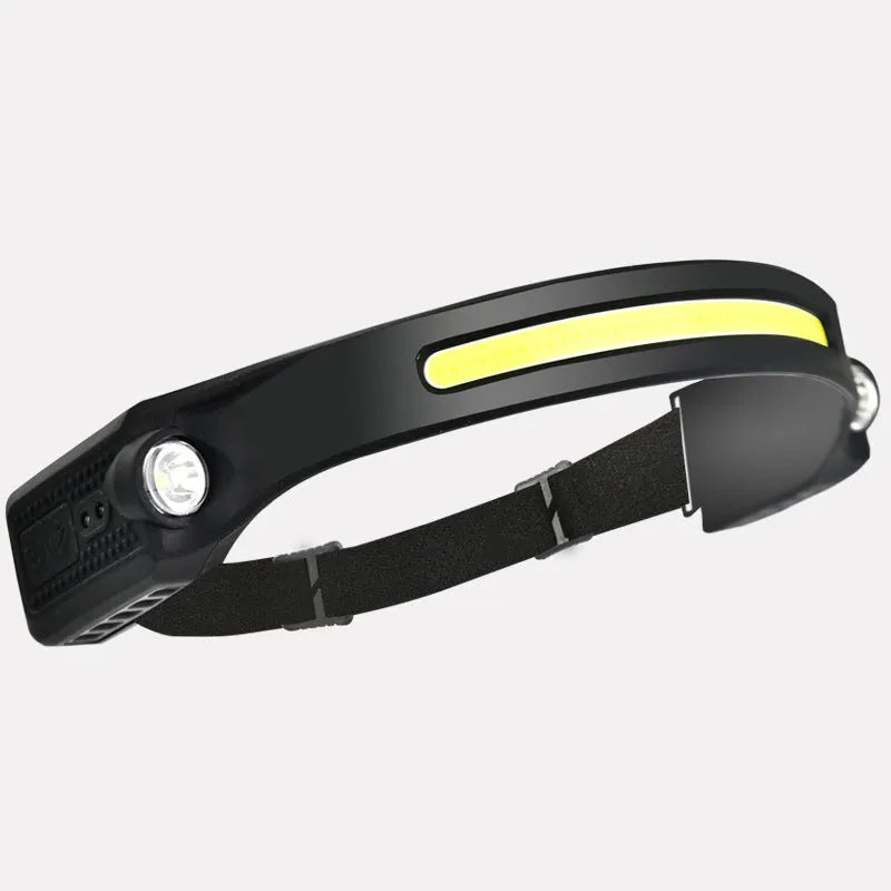 Wave induction silicone COB headlight 400 mAh single side light for outdoor fishing and mountaineering