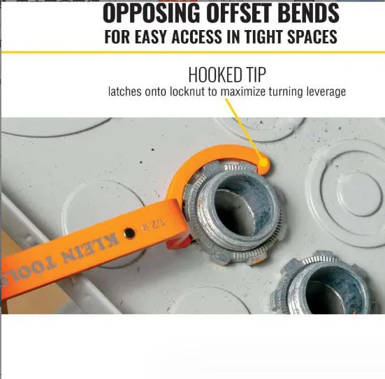 Three magnetic crescent wrenches in orange, grey, and black with locking mechanism and suction feature