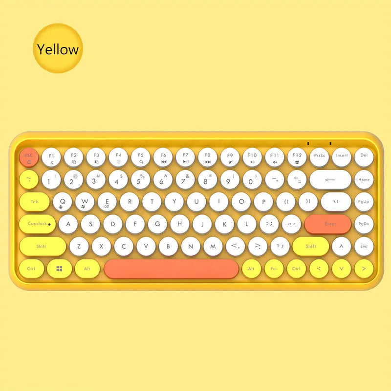Wireless Bluetooth keyboard with 84 keys in ABS casing, black colour, compact layout