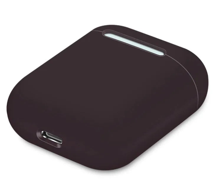 Silicone protective cover for Apple AirPods charging case in a split style design, shown in a selection of colours.