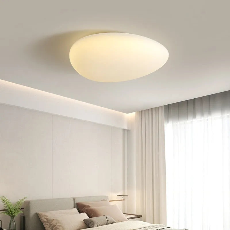 Modern minimalist LED ceiling light in white for master bedrooms, available in 23cm 33cm 43cm sizes