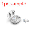Black and white M18 true wireless in-ear stereo headphones with charging case