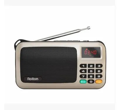 Rolton W405 portable FM radio speaker with MP3 player in compact design with LED display