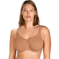 Simple casual women's plus size backless bra in black, 3/4 cup nylon spandex design