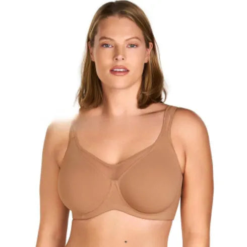 Simple casual women's plus size backless bra in black, 3/4 cup nylon spandex design