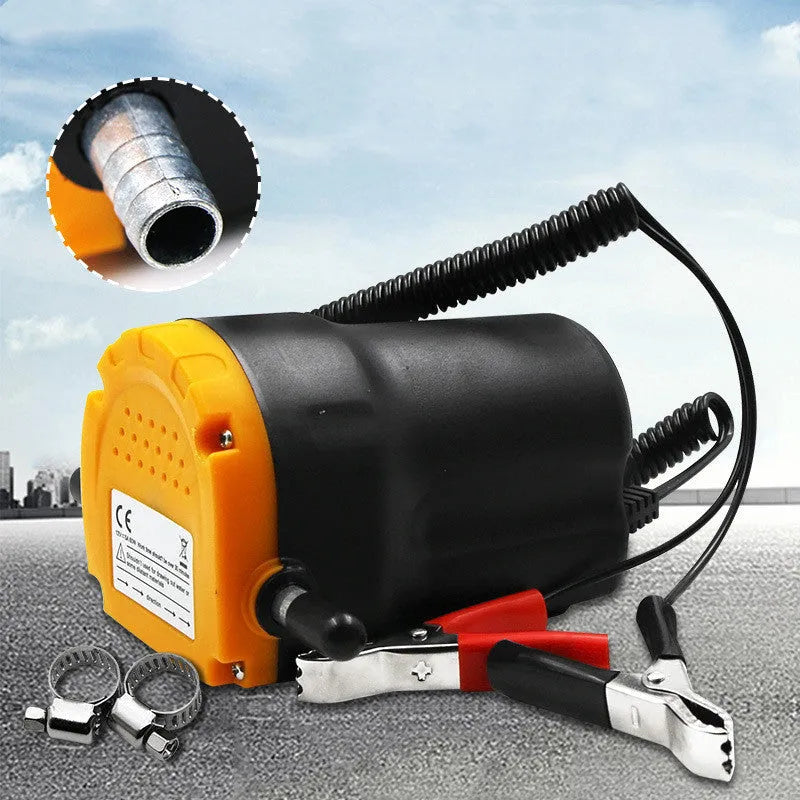 12V 24V DC oil pump transfer pump with red and black wires compact 128x85x81mm for engine oil extraction