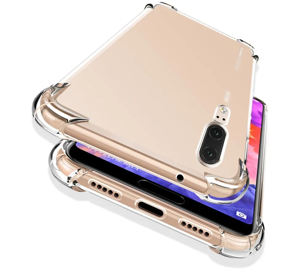 Transparent TPU phone case with airbag drop-resistant protection for Huawei and Honor smartphones
