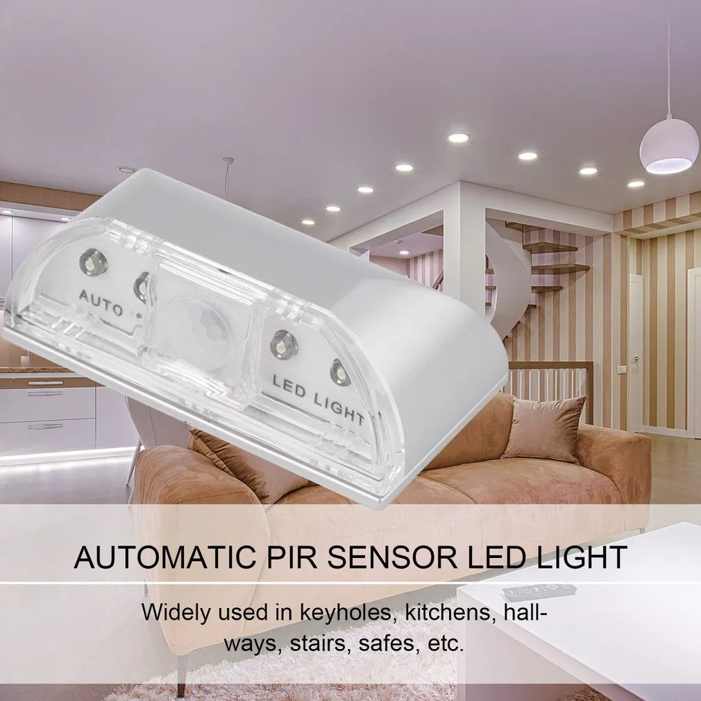 White smart door lock lamp with infrared sensor, 30mm thick, mounted on door frame near keyhole