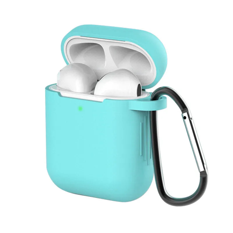 Silicone protective cover for Apple AirPods 1 and 2 wireless charging case in various colours