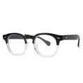 Round rim sunglasses in bright black frame with retro design for driving and outdoor activities