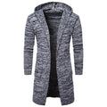 Men's new fashion wool blend cardigan sweater in Black with open front and button closure