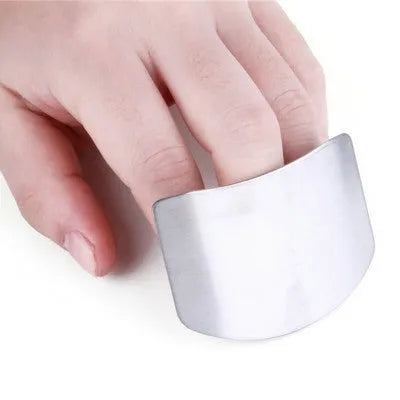 Stainless steel finger guard for kitchen cutting safety