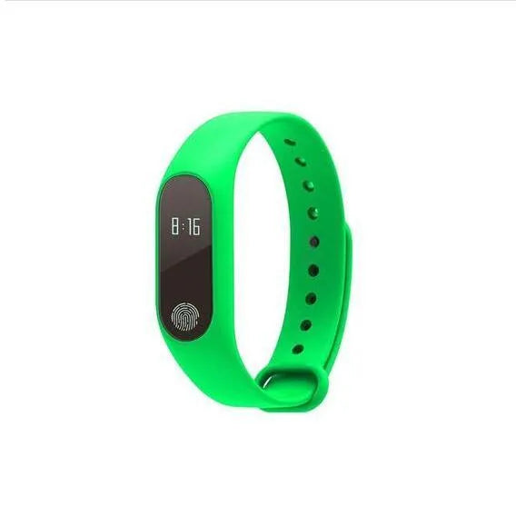 Motion intelligent smart hand ring for heart rate and step tracking on a wrist in blue colour.