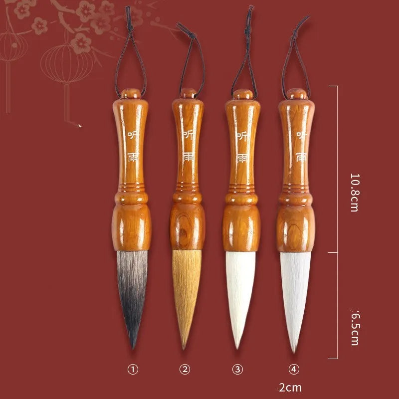 Large traditional Chinese wrist brush with sheep hair nib for painting and calligraphy