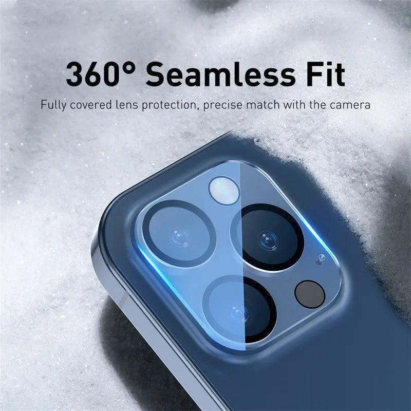 Full frame transparent glass lens protective film for iPhone 12 series