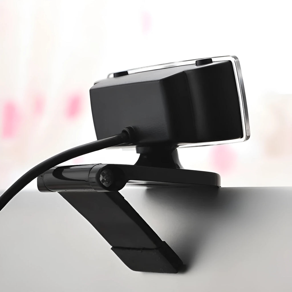 Black HD USB notebook computer camera with built-in microphone and night vision