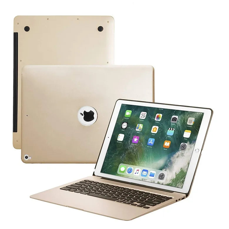 F07 full metal aluminium Bluetooth keyboard for iPad Pro 12.9 inch, silver finish with rechargeable battery