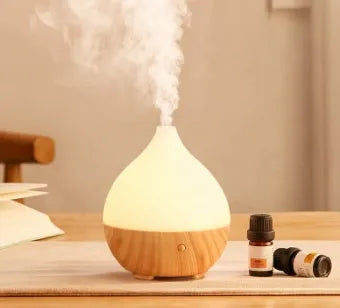 Wood grain finish USB aroma diffuser with 100ml water tank capacity