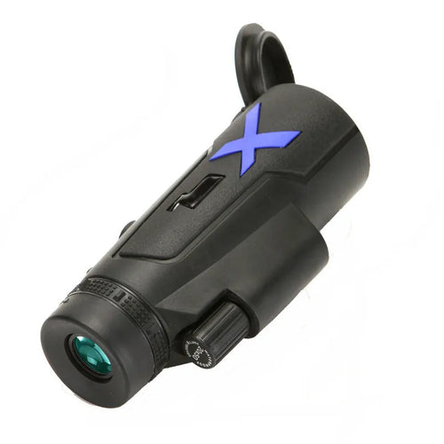Black 12x50 monocular telescope with 50mm objective lens and compact design for outdoor use