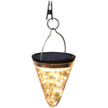 Solar conical starry sky LED garden light IP65 waterproof outdoor lamp 3W 130x150mm in warm yellow finish