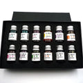 12 colour gold powder dip pen ink set in 7ml high borosilicate glass bottles with gift box