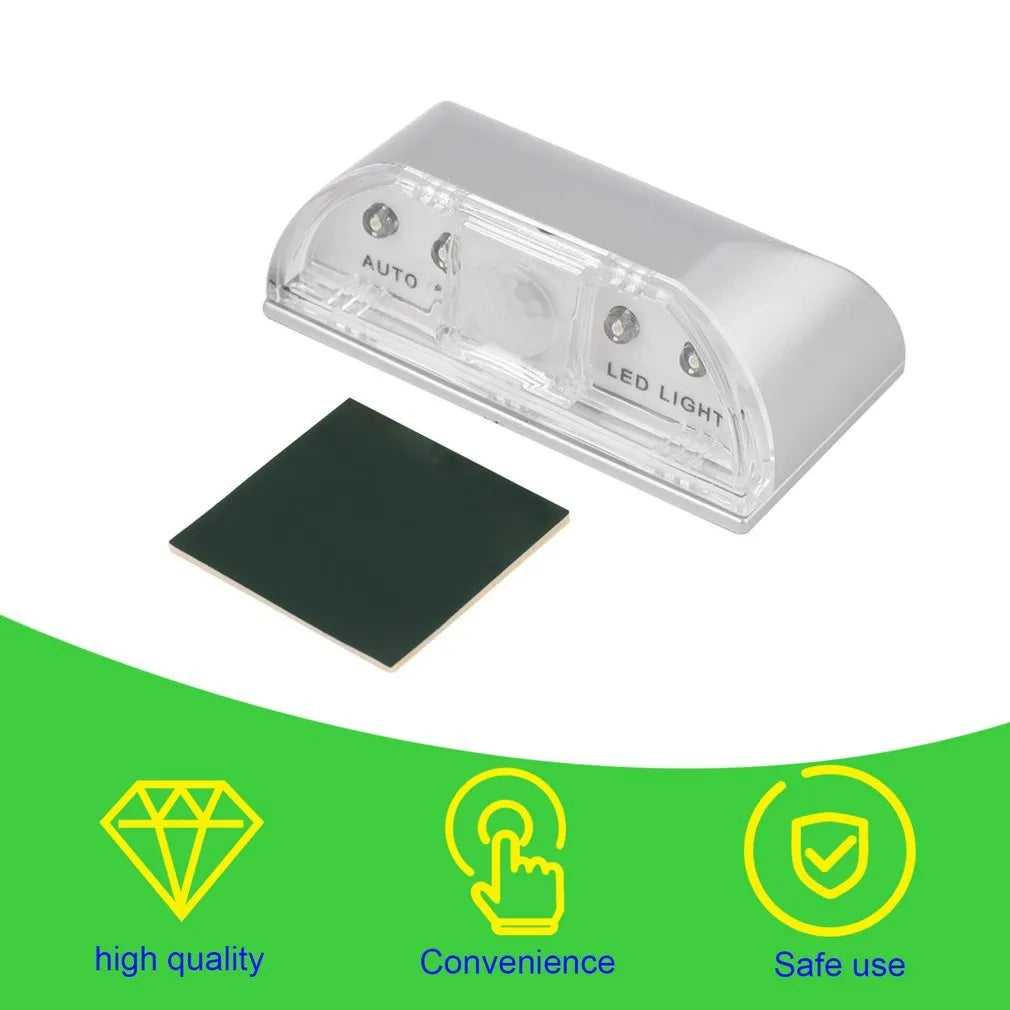 White smart door lock lamp with infrared sensor, 30mm thick, mounted on door frame near keyhole