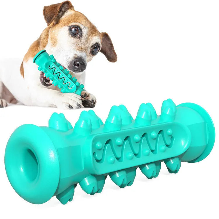 Pet chew-resistant teeth cleaning stick made from nylon and TPR in blue colour
