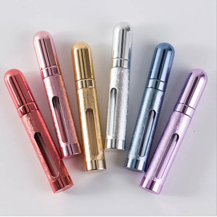 12ml aluminium travel perfume bottle with glass liner in six colour options