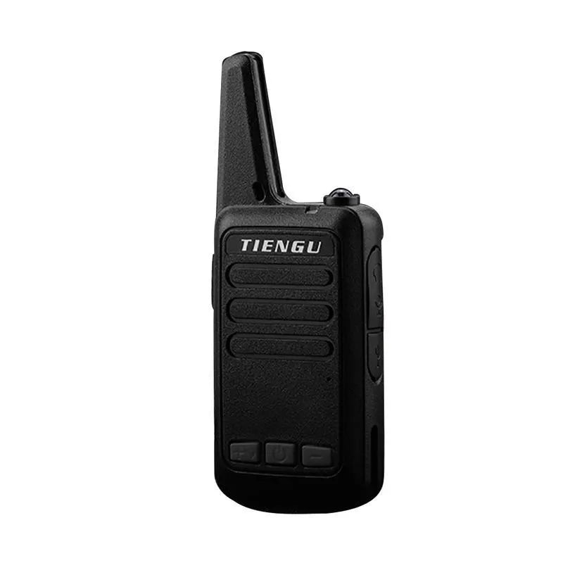 TIENGU black wireless handheld radio intercom with LED flashlight and portable back clip