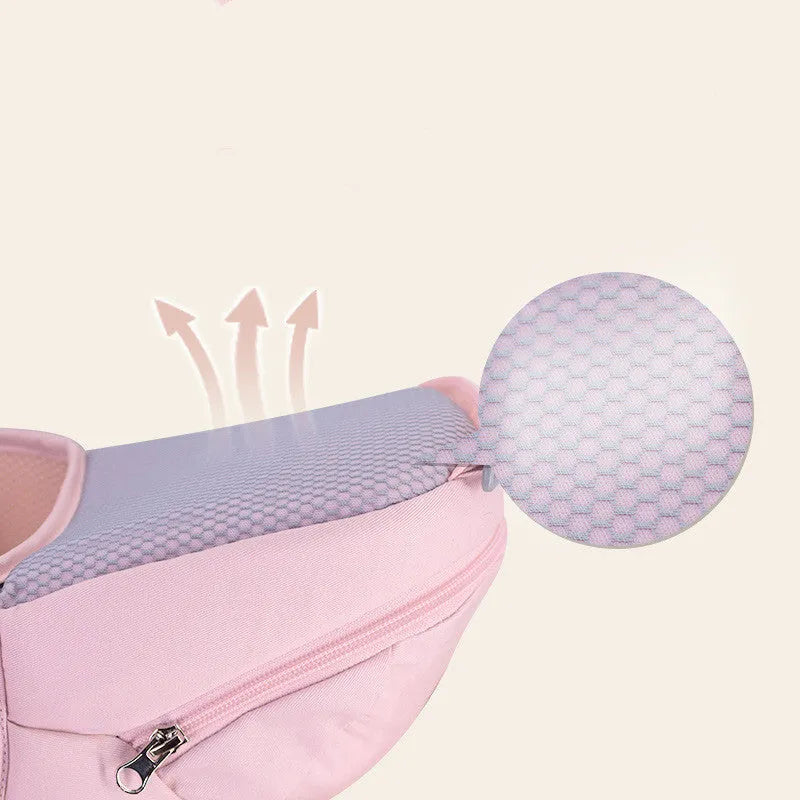 Baby carrying waist stool in mint blue for children aged 3 to 36 months