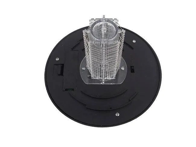 Black solar insect killing mosquito lawn lamp with UV purple light and white LED for garden pest control