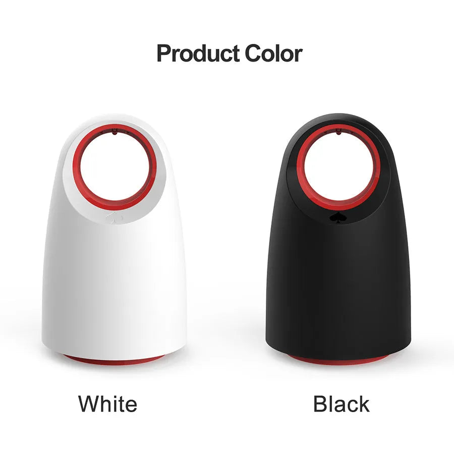 Black or white ABS mosquito killer measuring 12x12x21.5cm with UV LED light and USB cable