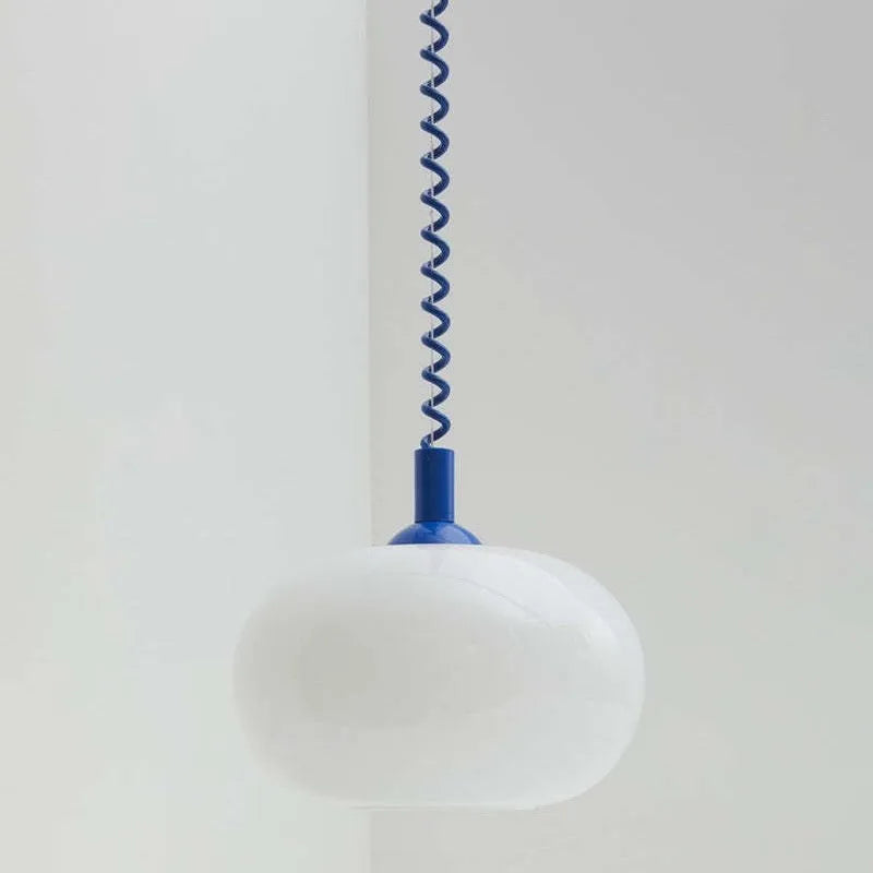 Chinese style glass chandelier D250mm modern simplicity with red flexible wire