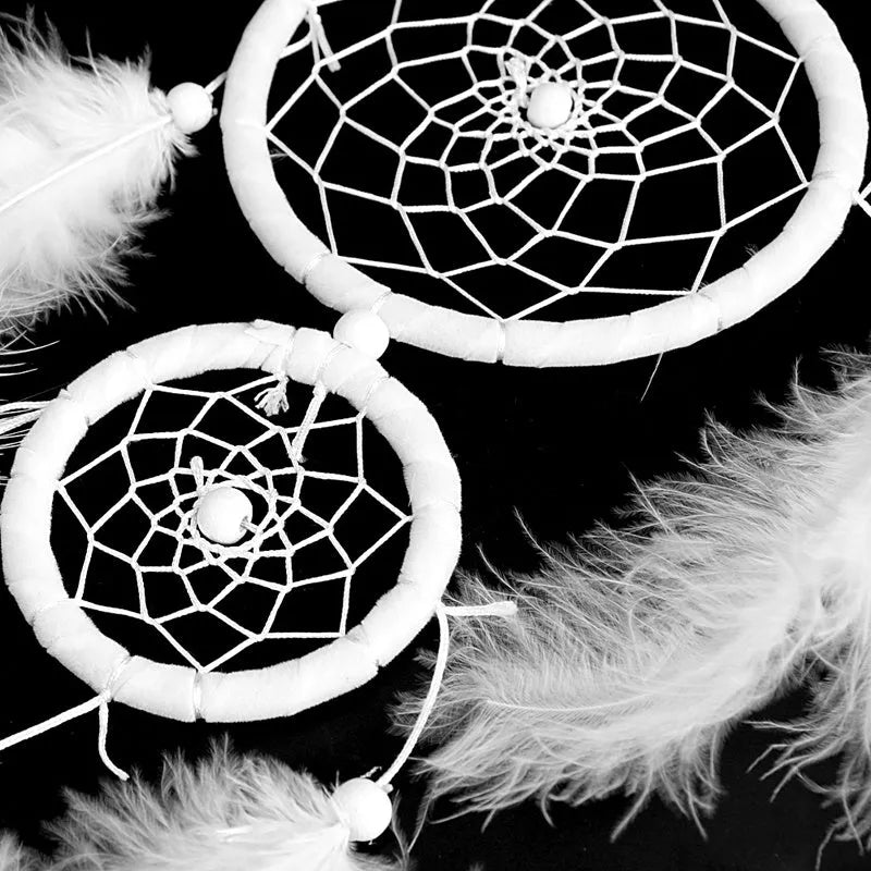 White European-style feather decoration 11cm on a white background
