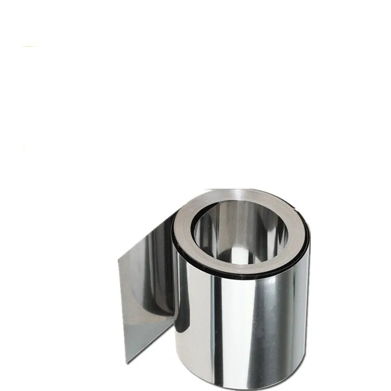 304 stainless steel thin strip on a roll with leather piece for automotive shimming.