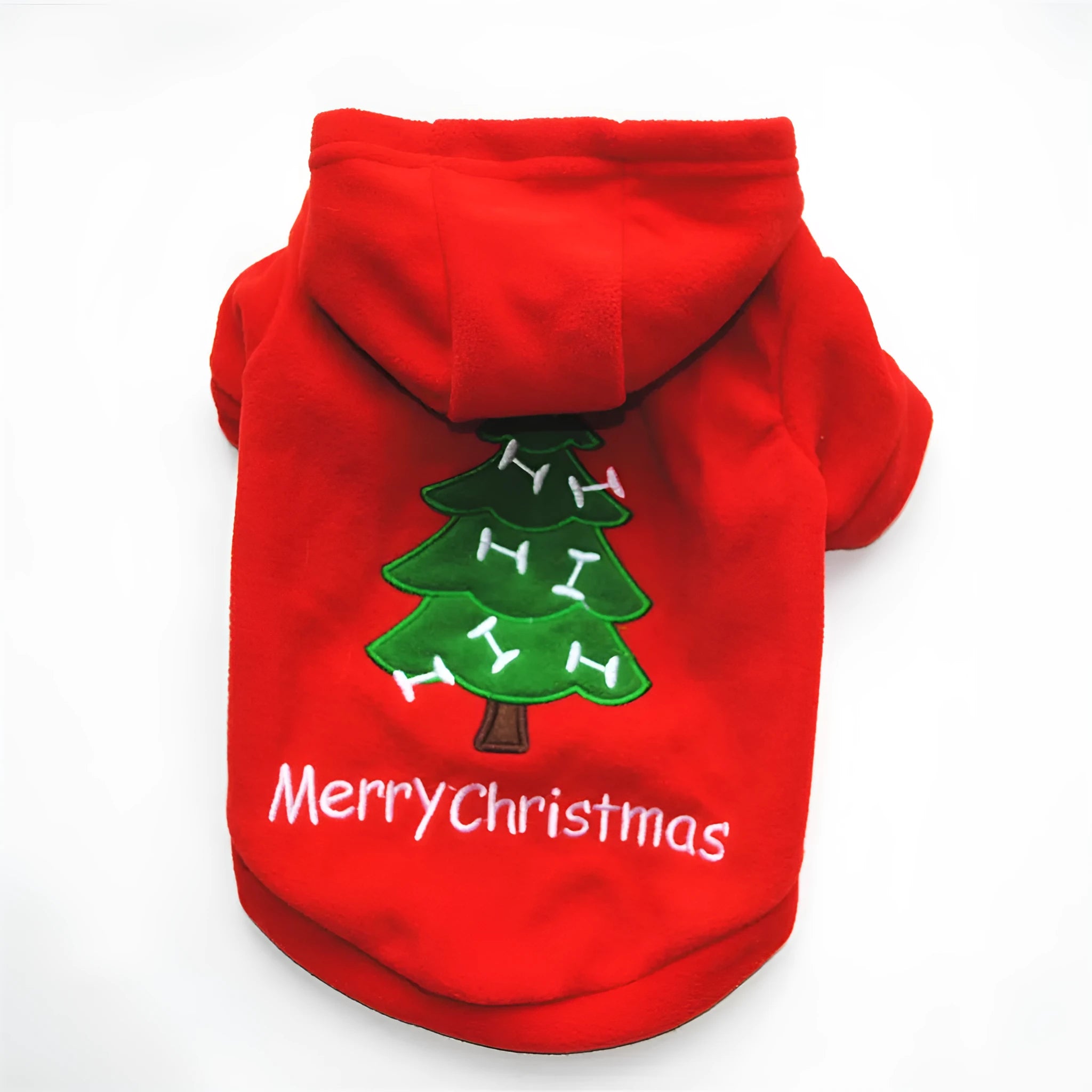 Fleece Christmas pet costume for dogs and cats in Santa style with 10 colour options and four sizes
