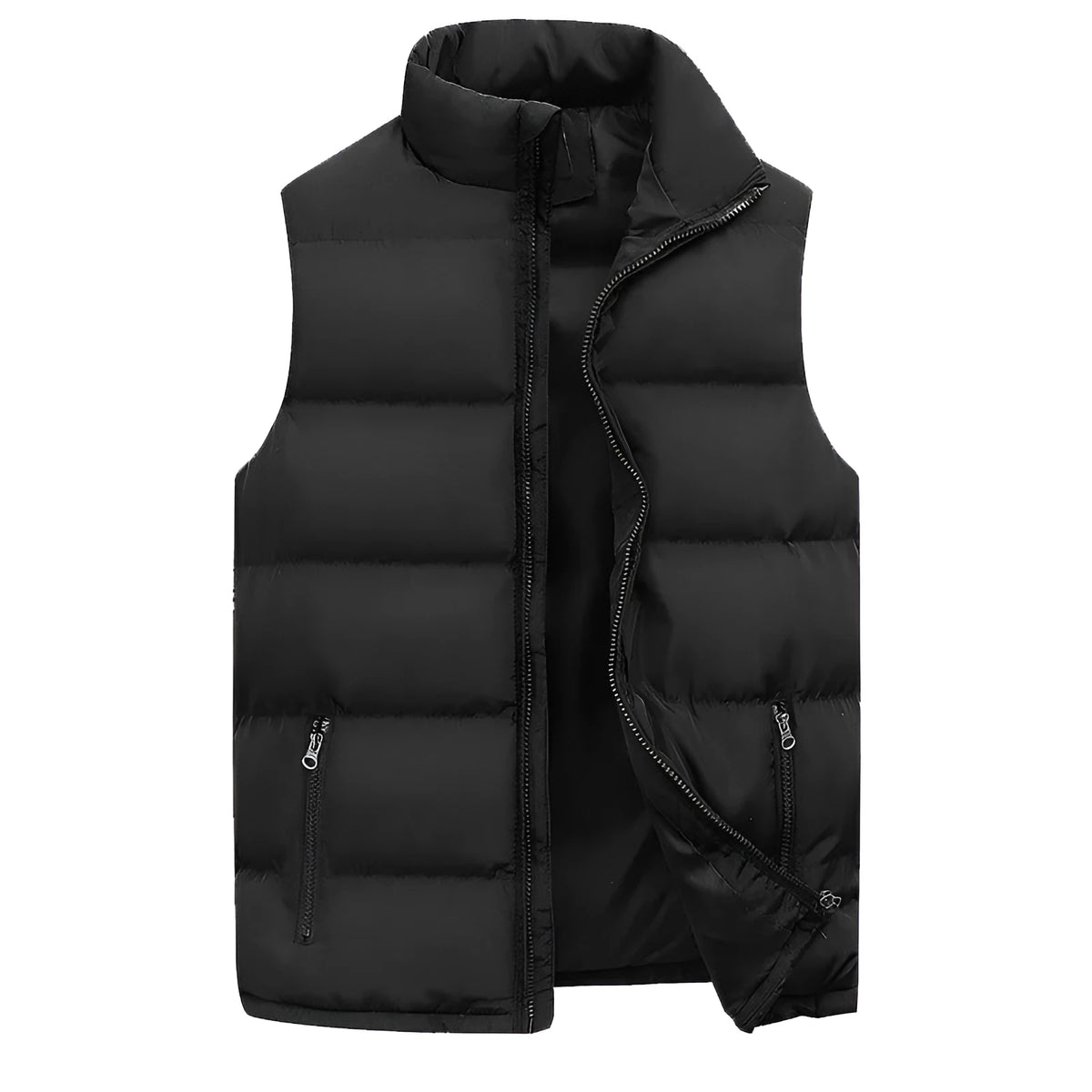 Men's sleeveless plaid cotton padded vest in red, black, or navy blue, sizes L to 6XL