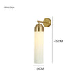 Nordic postmodern minimalist glass wall lamp with E27 holder in blue, amber, or smoke grey.