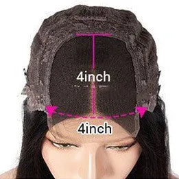 Real human hair lace front wig in star fashion style with 4x4 lace base