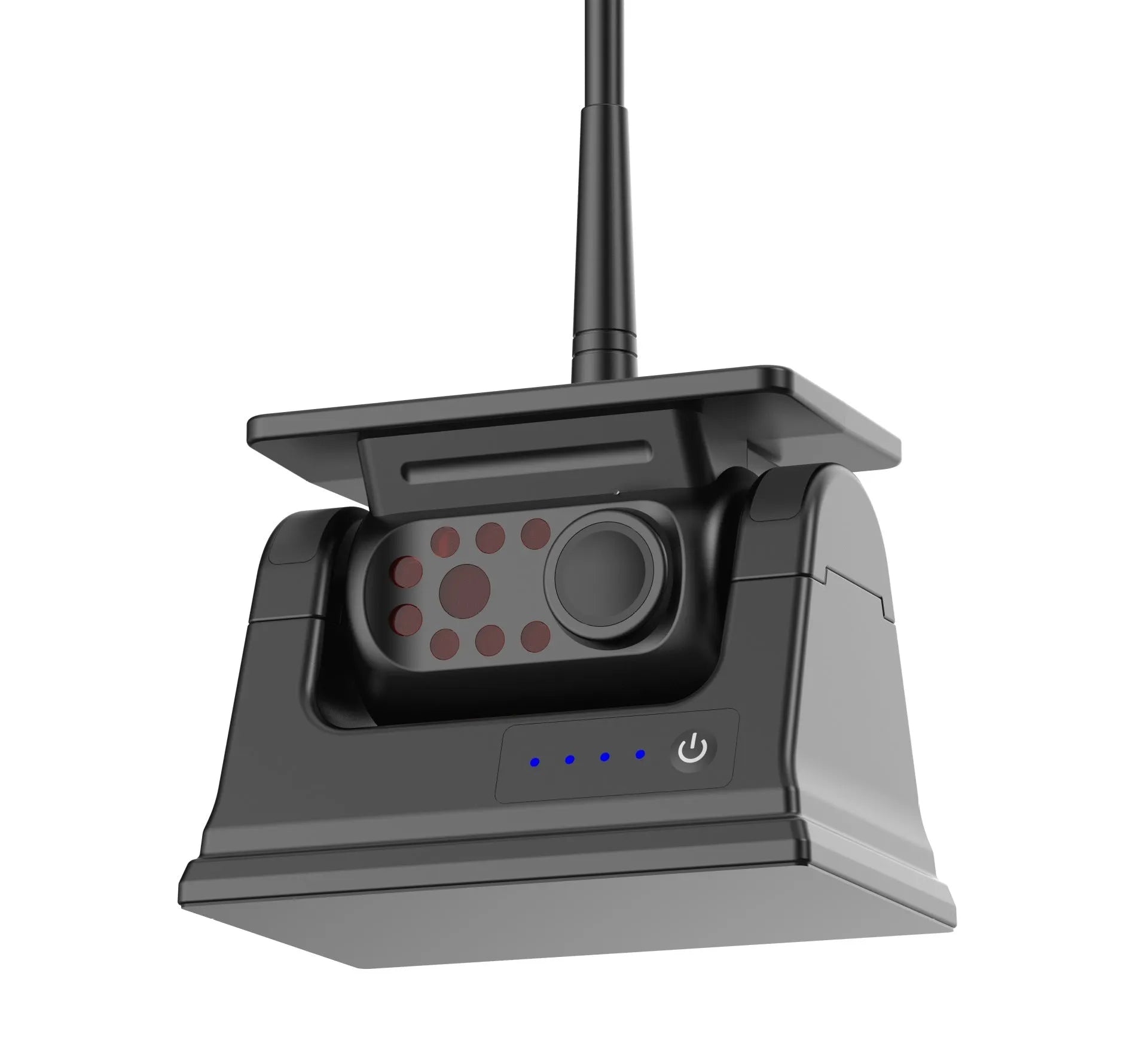 Solar wireless charging camera system with magnet suction for vehicle reversing and monitoring in black colour