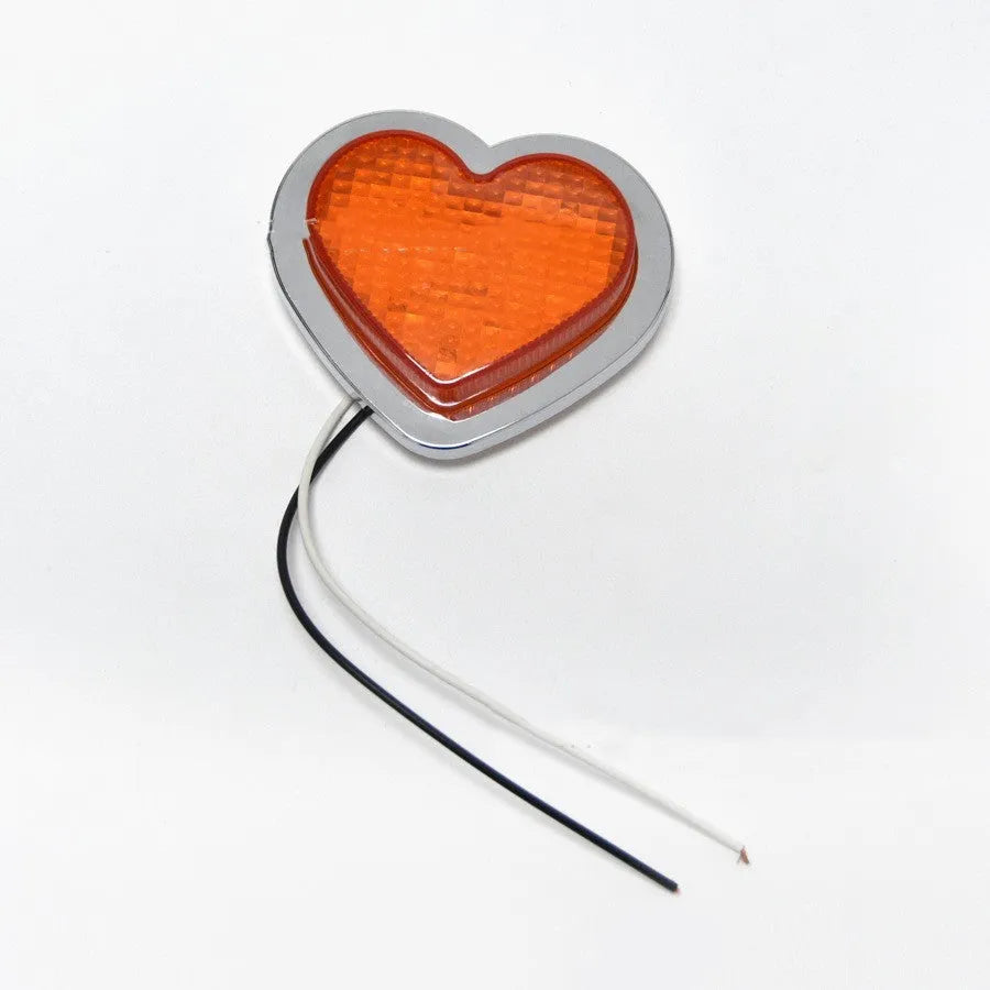 Heart-shaped 12V LED automotive fender sidelight in Japanese style with multiple colour options