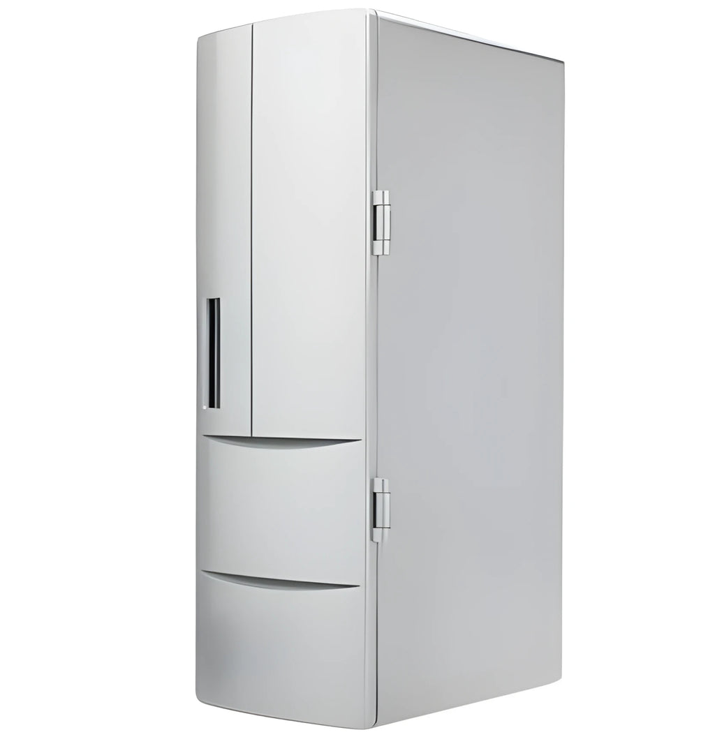 Mini USB Fridge in compact size 12x8.5x25cm with USB cable for cooling and warming drinks